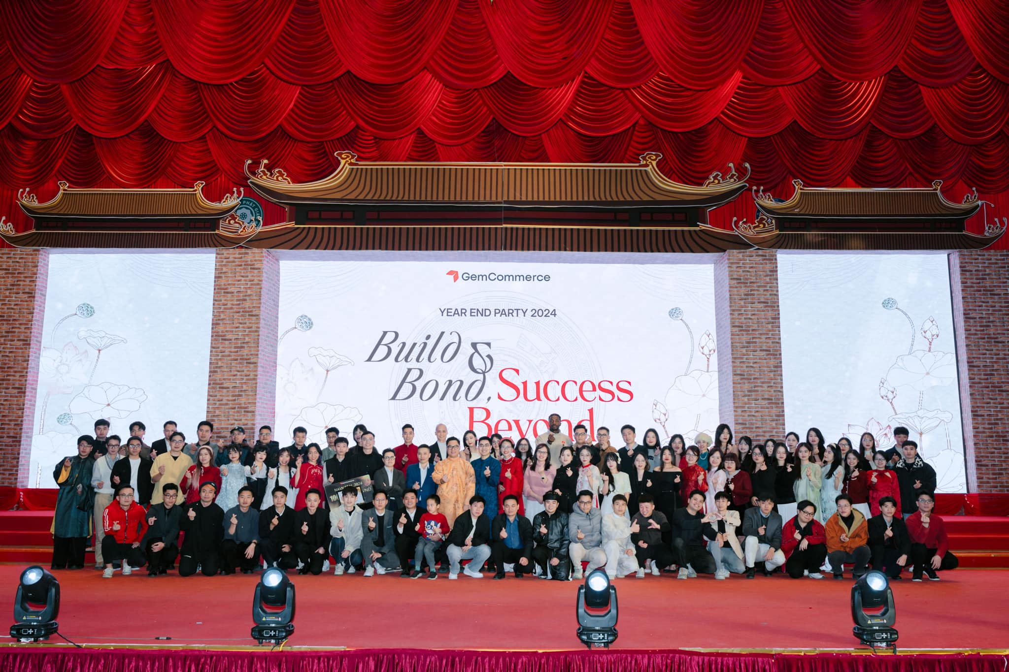 GemCommerce Year End Party 2024 — the team on stage