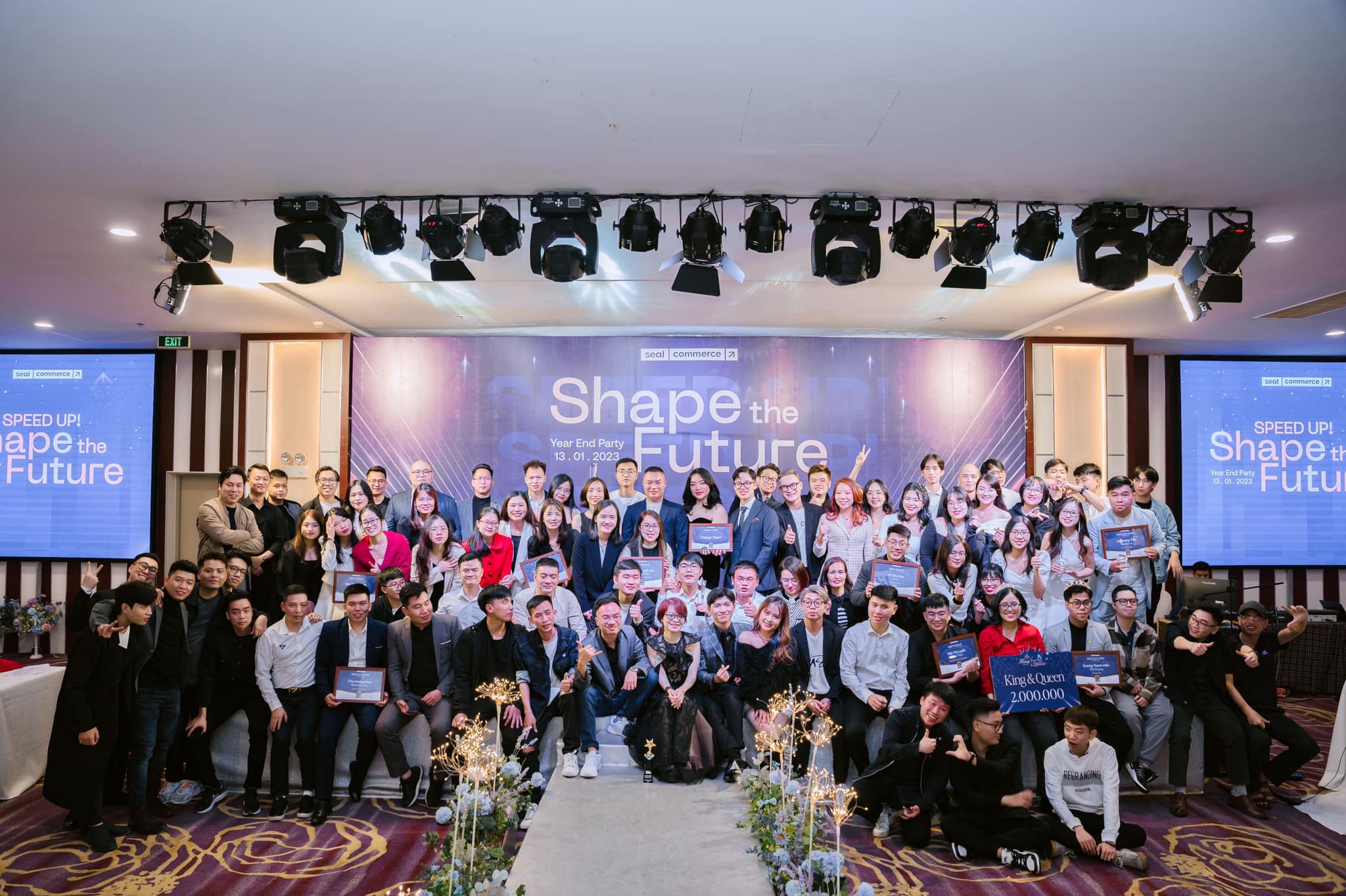 GemCommerce team year-end party "Shape the Future" — 150+ people after 10 years